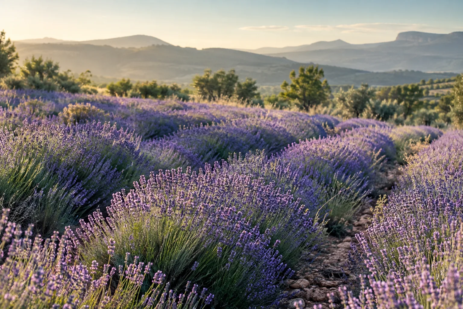 An illustrative lavender landscape